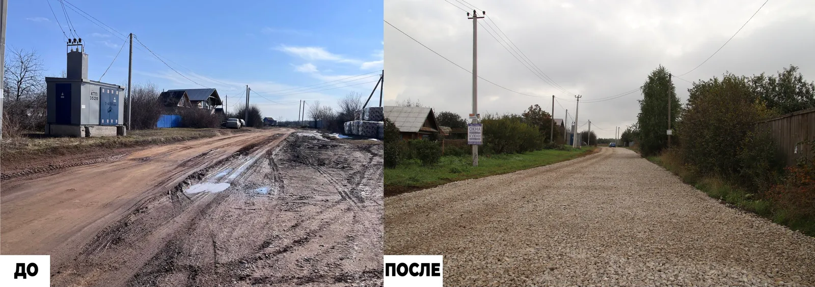 В садоводческих товариществах произвели щебенение подъездных путей.