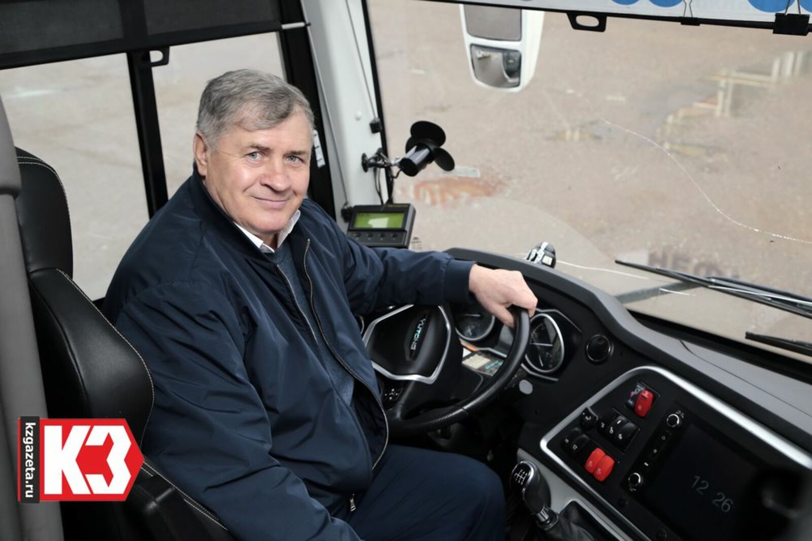 Борис Сидорин: «Самое главное для водителя, чтобы автобус был в порядке». Фото: Руслан Никонов, «КЗ».